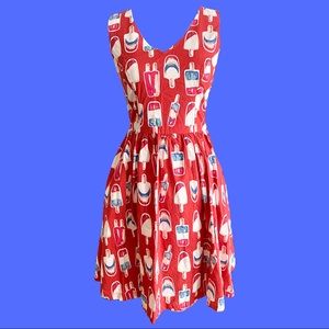Red White & Blue Popsicle Retro American Dress